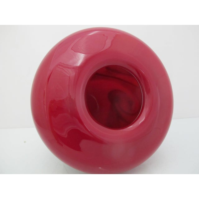 Michael Nourot Red Satin Series Gold Leaf Art Glass Vase Rb 39 91 Mn For Sale - Image 13 of 15