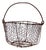 Antique Handmade Wire Gathering Basket For Sale