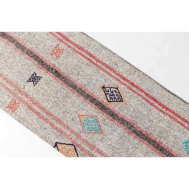 Organic Oushak Vintage Kilim For Sale - Image 9 of 10