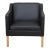 Model 2321 Armchair in Black Bison Leather by Børge Mogensen for Fredericia For Sale - Image 5 of 5