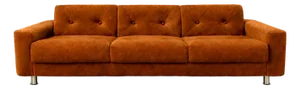 “Pullman” Sofa in Burnt Caramel Mohair With Brazilian Rosewood Buttons by Jorge Zalszupin for L’Atelier, Brazil, 1970s