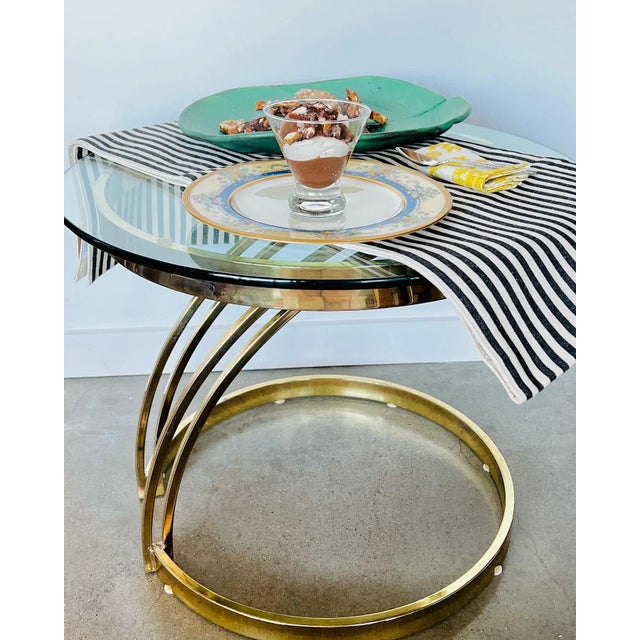 Modern Cotton Striped Table Runner For Sale - Image 3 of 5