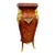 French Rococo Marble-Top Pedestal Column – Ornate Gilded Accent Stand With Timeless Elegance For Sale