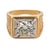 Contemporary Vintage Gia 2.91 Carat Diamond 14k Yellow Gold Ring, Size 7.5 For Sale - Image 3 of 6