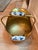 Large Brass Coal Scuttle / Fireplace Log Bucket With Lion Mask Mounts & Delft-Style Ceramic Handles - For Sale - Image 9 of 9