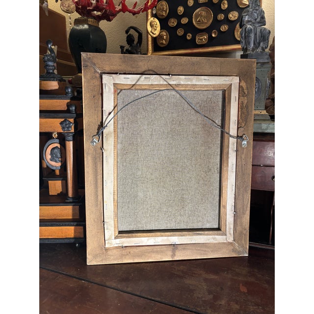 Wood Baroque Style Oil on Canvas Memento Mori Profile Painting in Giltwood Frame For Sale - Image 7 of 13