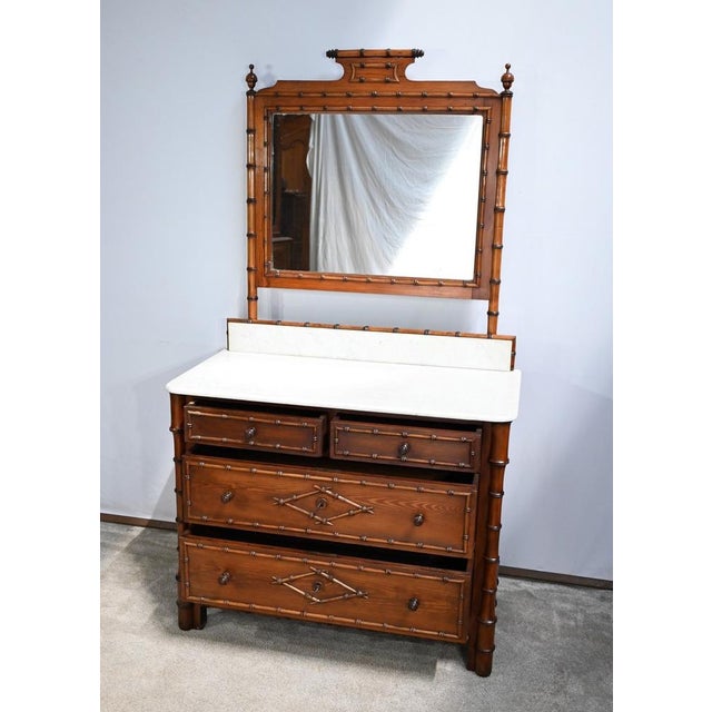 Small Dresser Dressmaker in Pitchpin & Bamboo Spirit, 1920s For Sale - Image 4 of 18