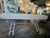 Mid Century Campaign Desk With Faux Leather Top and Brass Hardware For Sale - Image 4 of 7