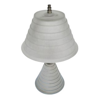 Art Deco Stepped Glass Skyscraper Lamp C. 1930's For Sale