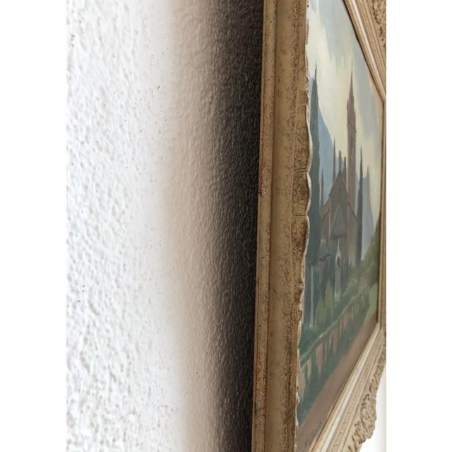 Benjamin II Vautier, Eglise de Saint Pietro, Avigliana, 1926, Oil on Canvas, Framed For Sale - Image 10 of 13