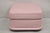 Late 20th Century Vintage Postmodern Emerson Leather Bubblegum Pink Stitched Square Ottoman Stool For Sale - Image 12 of 12