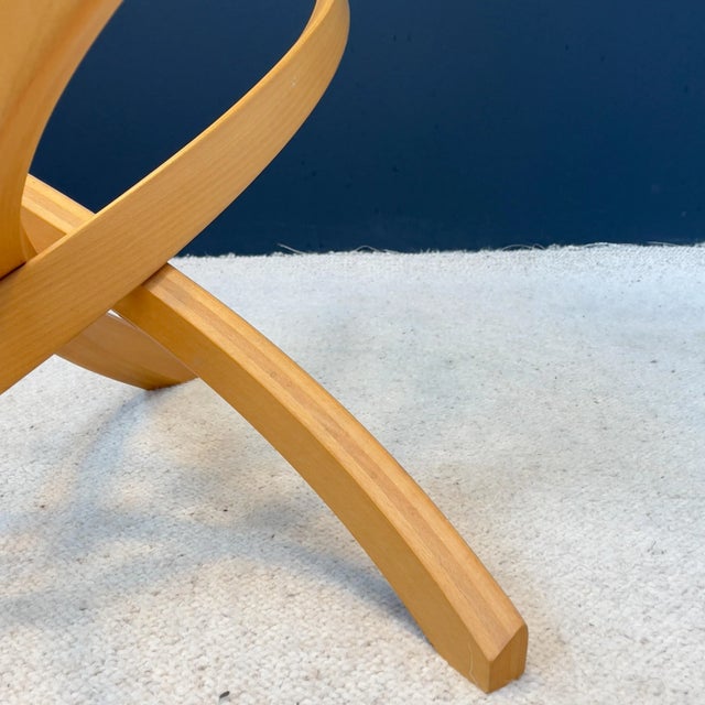 1970s Beech and Glass Coffee Table from Maison Regain, 1970 For Sale - Image 5 of 8