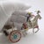 A detailed vintage figurine depicting a large traditional sicilian carriage, handmade in italy during the 1980s to 1990s...