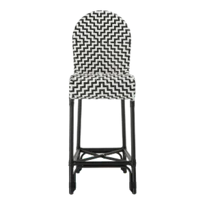 Indoor-Outdoor Barstool in Black & White