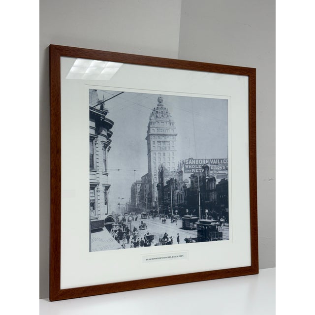 Transitional San Francisco Historical Photograph Collection Early 1900s Market Street Photograph, Framed For Sale - Image 3 of 12