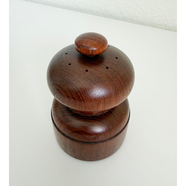 Dansk Vintage Dansk Denmark Teak Wood Salt Shaker & Pepper Mill For Sale - Image 4 of 10