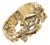 Christian Lacroix Paris Gilt Metal Jeweled Clamper Bracelet Bangle For Sale