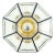 Mid-Century Modern Glass & Brass Ceiling Light/Flush Mount From Limburg, Germany, 1960s For Sale