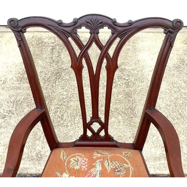 Early 20th Century Mahogany Chippendale Style Armchair For Sale - Image 4 of 7