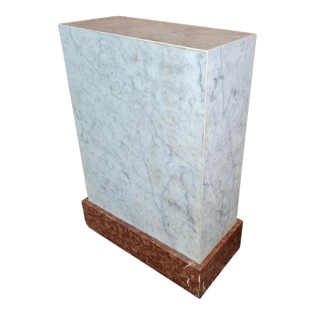 19th Century Rectangular Marble Pedestal - Italian C.1880s For Sale