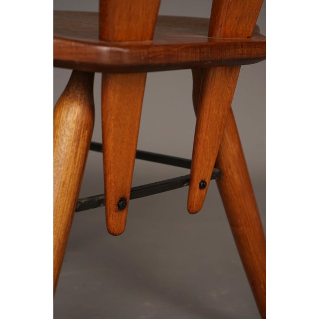 Mid-Century Italian Oak Side Chair, 1950s For Sale - Image 14 of 16