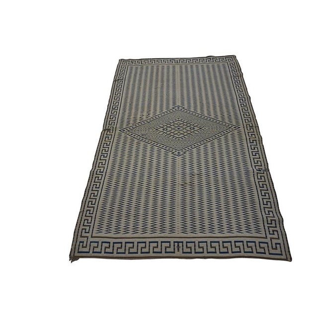Antique Greek Key Design Border Navajo Native American 1890s Rug, Country of Origin: Native American Rugs, Circa Date:...