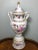 A large beautiful antique Carl Teichert Meissen – Handpainted Floral snake handle vase on a pedestal . Carl Teichert,...