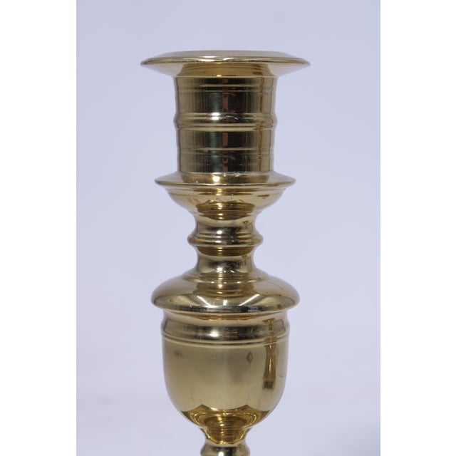 Pair of Virginia Metalcrafters Brass no.3053 Candlesticks For Sale - Image 12 of 17