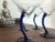 Vintage Cobalt Blue Curve Stemmed Martini Glasses-Set of 4 For Sale In Houston - Image 6 of 7