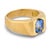 Vintage 3.00 Carat Emerald Cut Sapphire 18k Yellow Gold Ring, Size 10 For Sale - Image 4 of 6