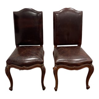2000s Ralph Lauren Noble Estates Dining Chairs - Set of 2 For Sale