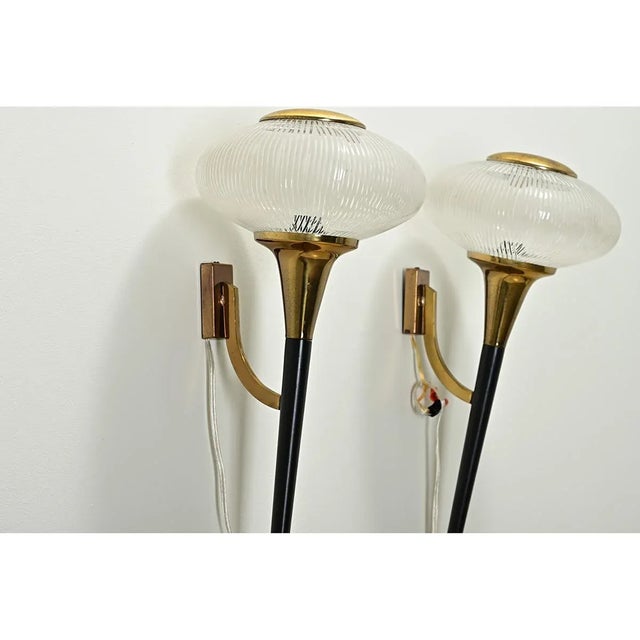 French Mid-Century Sconces & Matching Table Lamp - Set of 3 For Sale In Baton Rouge - Image 6 of 12