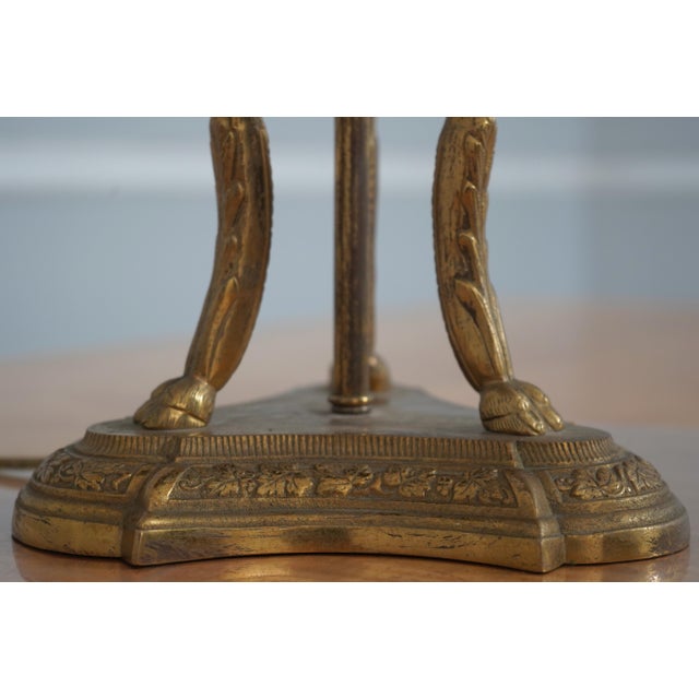 Vintage Regency Bronze & Marble Table Lamps - Pair For Sale - Image 11 of 12