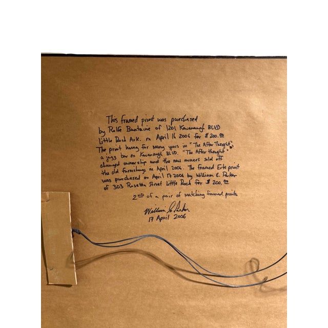 Incredible Pair of Framed Erté Lithographs of Radiance & Starstruck For Sale - Image 14 of 14