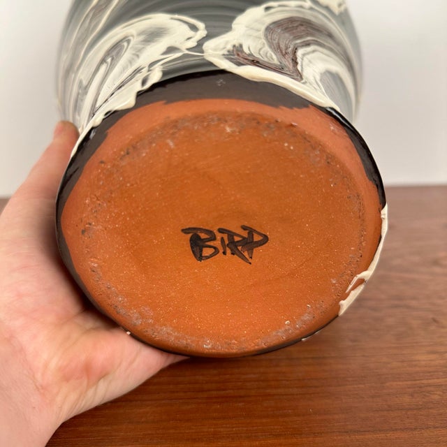 Studio Made Craig Bird Ceramic Vase Urn For Sale - Image 9 of 12