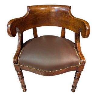 Restoration Office Chair in Walnut For Sale