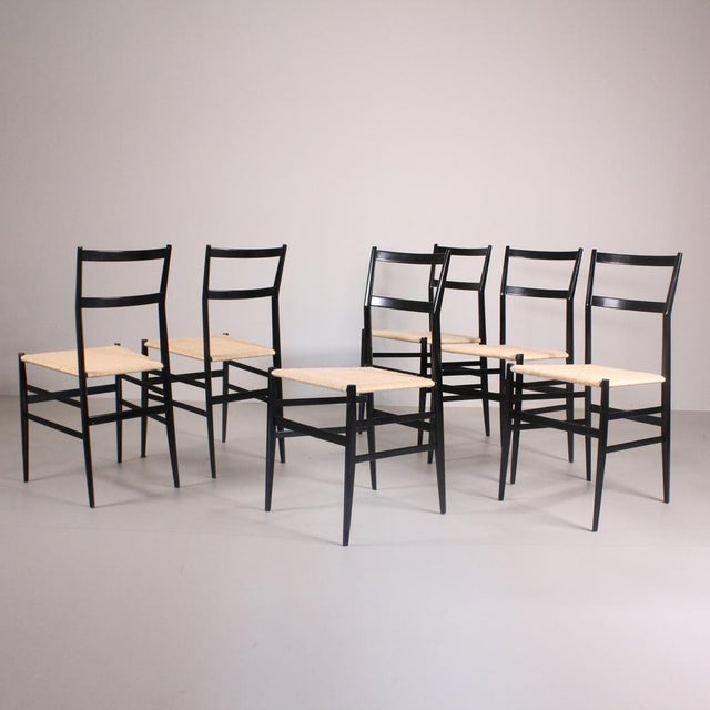 Superleggera Dining Chairs by Gio Ponti for Cassina, Set of 6 For Sale - Image 5 of 18