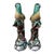 Green Pair Parrot Phoenix or Peacock Bird Figurines Table Sculptures - Hand Painting Chinese Porcelain Book Matching Set - Chelsea House Mottahedeh Style For Sale - Image 8 of 10