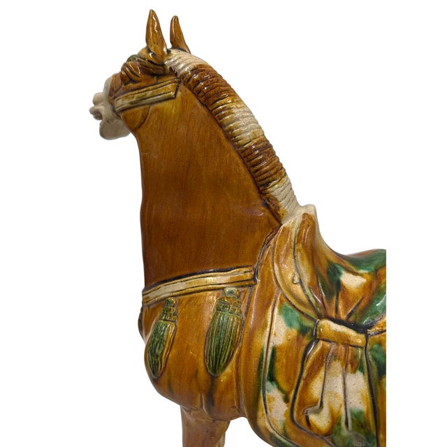 20th Century Chinese Ceramic Tang SanCai (Tri Color)Horse For Sale - Image 9 of 14