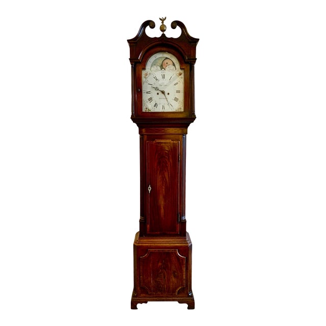 Mahogany Moon Phase Grandfather Clock by Clare Warrington Sweep Chairish