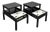 Pair of MCM Ebonized Wood End Tables With “The Tilers” Ceramic Tiles, C. 1960. For Sale