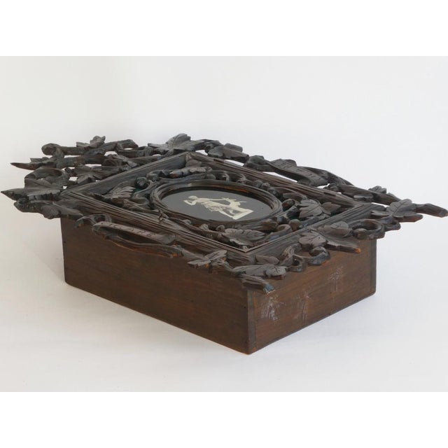 Antique Neo Renaissance Style Ornate Wooden Wall Cabinet For Sale - Image 10 of 11