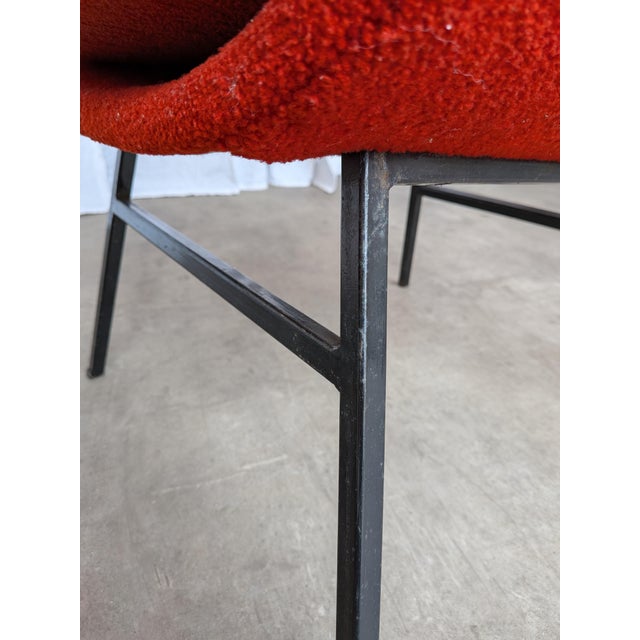 Mid-Century Red Fabric Armchairs in style of Alvin Lustig, 1970s, Set of 2 For Sale - Image 6 of 18