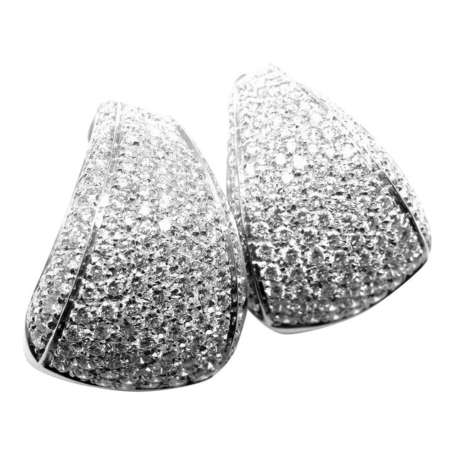 Damiani Da Definire 18k White Gold 3.09ct Diamond Earrings. Retail: $22,900, Pair For Sale