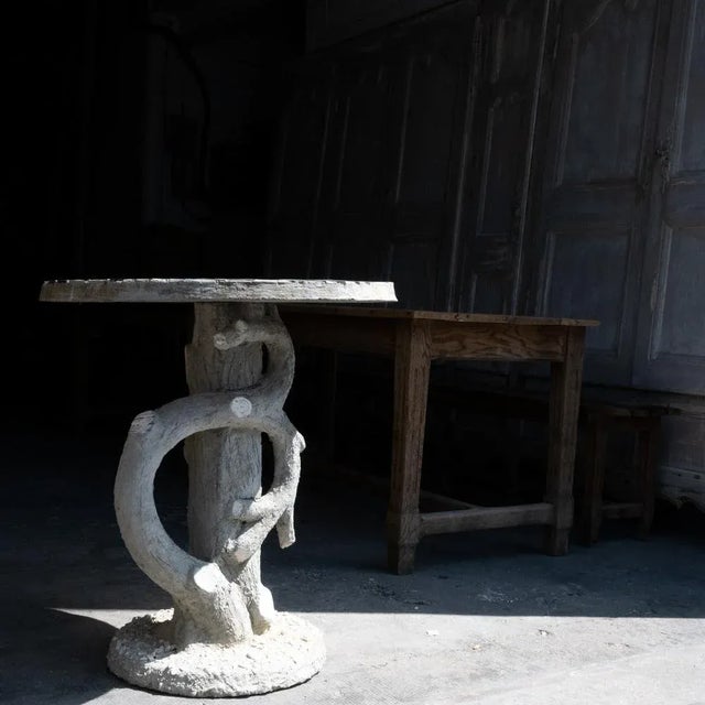 1950s Concrete Garden Pedestal Table, 1950s For Sale - Image 5 of 6