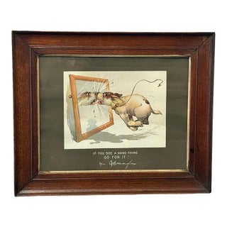 "If You See a Good Thing, Go for It!" Satirical Print by George Studdy For Sale