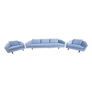 Restoration Hardware Stratus Sofa & 2 Matching Chairs For Sale