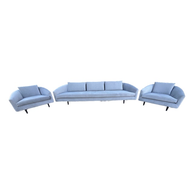 Restoration Hardware Stratus Sofa & 2 Matching Chairs For Sale