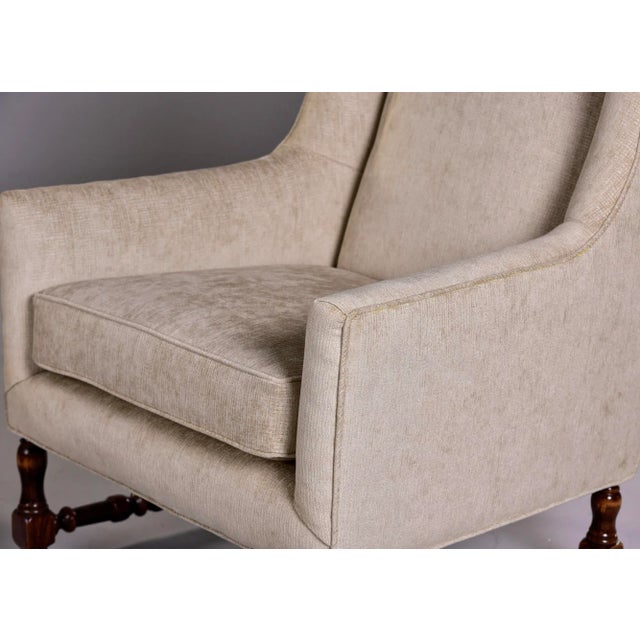 Sand Pair Early 20th Century Tall French Armchairs With Turned Walnut Frames For Sale - Image 8 of 13