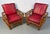 Wood Vintage Art Deco Split-Reed Wicker Lounge Chairs For Sale - Image 7 of 12